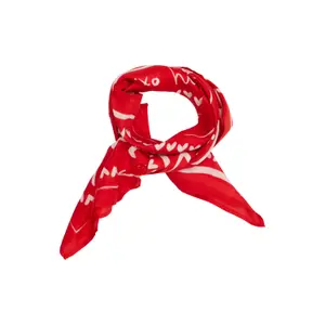 Printed Silk Blend Square Fabric Scarf for Women COMMA image-0