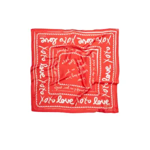 Printed Silk Blend Square Fabric Scarf for Women COMMA image-2