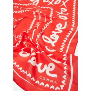 Printed Silk Blend Square Fabric Scarf for Women COMMA image-6