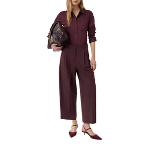 Pleated Short Trousers with Slant Pockets Women COMMA image-4