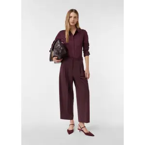 Pleated Short Trousers with Slant Pockets Women COMMA image-6