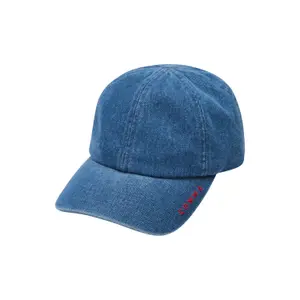 Denim Baseball Cap with Embroidered Logo for Women COMMA image-0