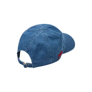 Denim Baseball Cap with Embroidered Logo for Women COMMA image-1