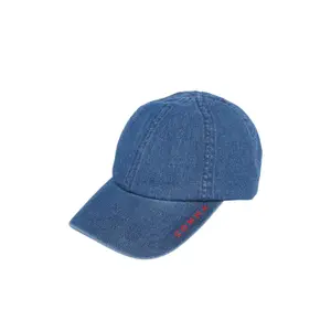 Denim Baseball Cap with Embroidered Logo for Women COMMA image-2