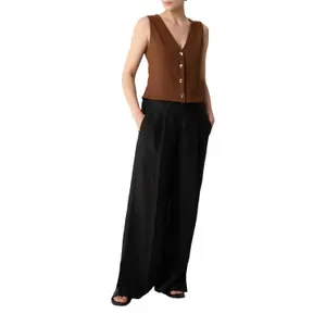 Women's Buttoned Sleeveless Jersey Jacket COMMA image-4