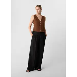 Women's Buttoned Sleeveless Jersey Jacket COMMA image-5