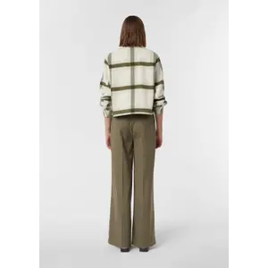 High-Waisted Wide-Leg Trousers with Drawstring for Women COMMA image-4
