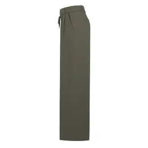 High-Waisted Wide-Leg Trousers with Drawstring for Women COMMA image-6