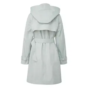 Manteau trench classique en coton coupe ajustée à capuche amovible femme COMMA image-1