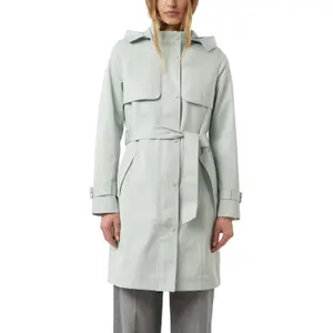 Manteau trench classique en coton coupe ajustée à capuche amovible femme COMMA image-2