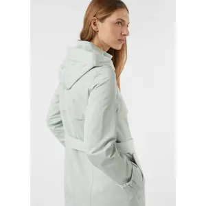 Manteau trench classique en coton coupe ajustée à capuche amovible femme COMMA image-3