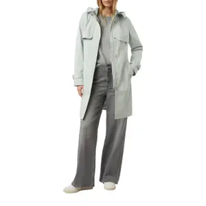 Manteau trench classique en coton coupe ajustée à capuche amovible femme COMMA image-6