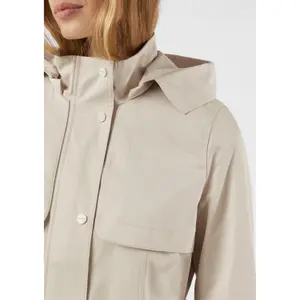 Manteau trench classique en coton coupe ajustée à capuche amovible femme COMMA image-3