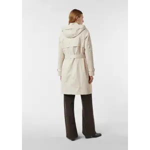 Manteau trench classique en coton coupe ajustée à capuche amovible femme COMMA image-4