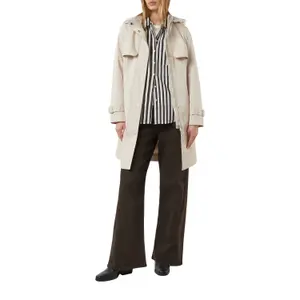 Manteau trench classique en coton coupe ajustée à capuche amovible femme COMMA image-6