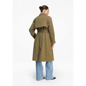 Classic A-Line Trench Coat with Tailored Collar and Belt for Women COMMA image-4