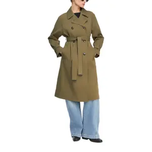 Classic A-Line Trench Coat with Tailored Collar and Belt for Women COMMA image-6