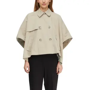 Women's Short Cross-Closing Col Trench Cape COMMA image-2