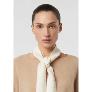 Soft Mixed Cotton Knitted Scarf for Women COMMA image-4