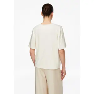 Women’s Satin Blend Ruffle Sleeve T-Shirt COMMA image-4