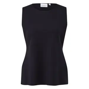 Sleeveless Fine Knit Crew Neck Top for Women COMMA image-0