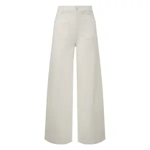 High Waist Wide Leg Jeans with Patch Pockets for Women COMMA image-0