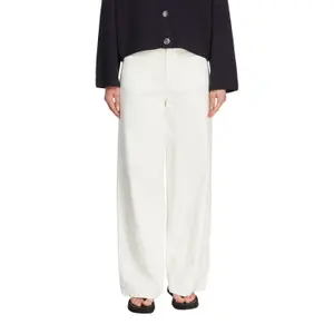 High Waist Wide Leg Jeans with Patch Pockets for Women COMMA image-2