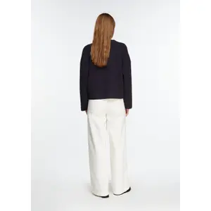 High Waist Wide Leg Jeans with Patch Pockets for Women COMMA image-4