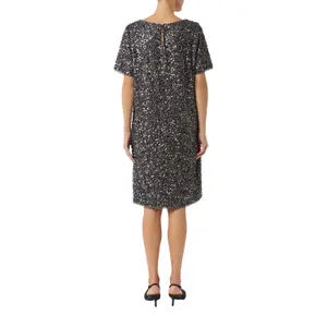 Short Sparkly Chiffon Dress for Women COMMA image-5