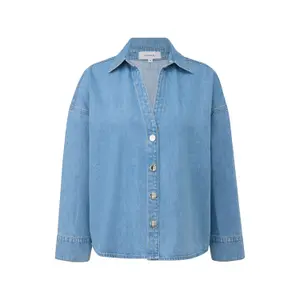 Fluid Denim Jacket in Lyocell with Drop Shoulder Women's COMMA image-0
