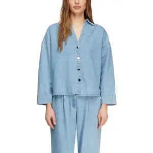 Fluid Denim Jacket in Lyocell with Drop Shoulder Women's COMMA image-2