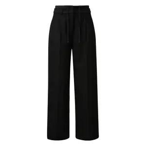 High-Waisted Trouser with Tie Belt and Drawstring for Women COMMA image-0