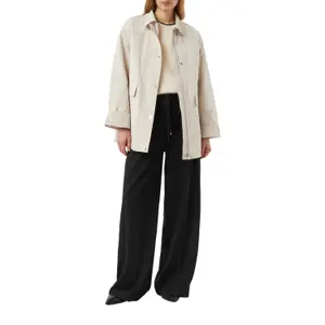 High-Waisted Trouser with Tie Belt and Drawstring for Women COMMA image-6