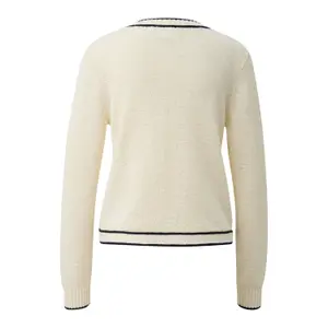 Women's Cotton Ribbon Yarn Marine Cardigan COMMA image-1