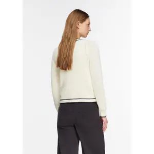 Women's Cotton Ribbon Yarn Marine Cardigan COMMA image-4