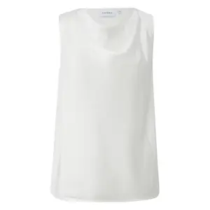 Satin Cowl Neck Pleated Top Women's COMMA image-0
