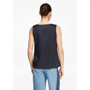 Satin Cowl Neck Pleated Top Women's COMMA image-4