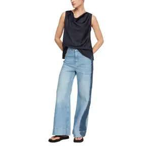Satin Cowl Neck Pleated Top Women's COMMA image-6