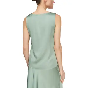 Satin Cowl Neck Pleated Top Women's COMMA image-5