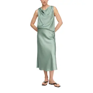 Satin Cowl Neck Pleated Top Women's COMMA image-6