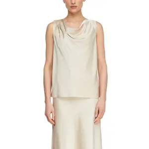 Satin Cowl Neck Pleated Top Women's COMMA image-2