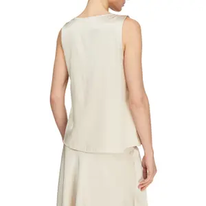 Satin Cowl Neck Pleated Top Women's COMMA image-5
