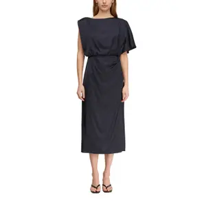 Women's Satin Off-Shoulder Midi Dress COMMA image-2