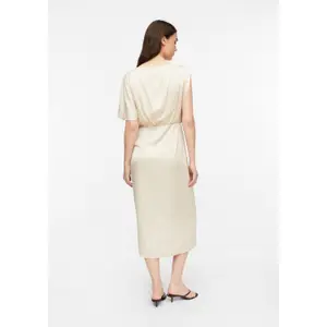 Women's Buttoned Collar Satin Midi Dress COMMA image-2