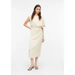 Women's Buttoned Collar Satin Midi Dress COMMA image-6