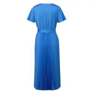 V Neck Satin Dress with Ruffled Sleeves Women COMMA image-1