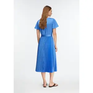 V Neck Satin Dress with Ruffled Sleeves Women COMMA image-4