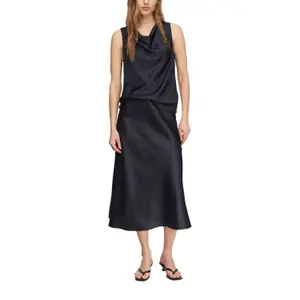 Thick Satin Skirt Women COMMA Midi image-6