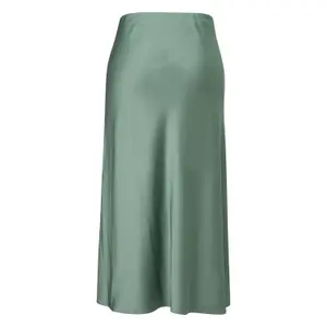 Women's Fluid Satin Midi Skirt with Elastic Waist COMMA image-1