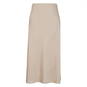 Women's Fluid Satin Midi Skirt with Elastic Waist COMMA image-0